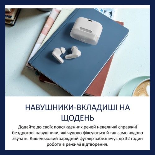 Навушники Philips TAT2000WT/00 Wireless White (TAT2000WT/00)