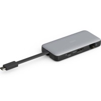 Порт-реплікатор Digitus USB-C > HDMI/2xUSB-A/USB-C/SD/MicroSD/RJ54, Travel (DA-70916)