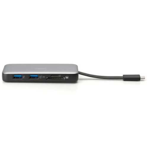 Порт-реплікатор Digitus USB-C > HDMI/2xUSB-A/USB-C/SD/MicroSD/RJ54, Travel (DA-70916)