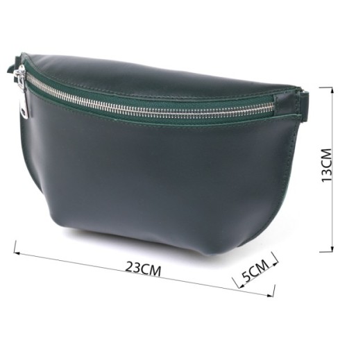 Сумка Shvigel Шкіряна на пояс Зелена (16390)