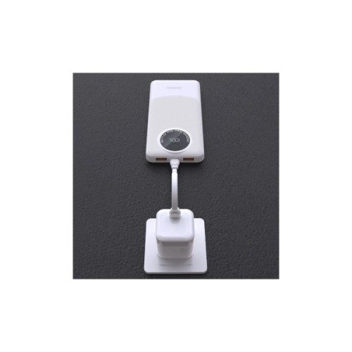 Батарея універсальна Dudao 10000mAh K12 22.5W, PD, QC, 2*USB-A, USB-C(In/Out), White (6976625333875)