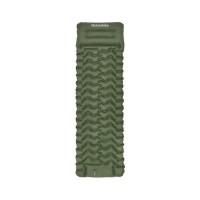 Матрац надувний Naturehike CNK2550WS019, 200х60х6.5 см, зелений із вбудованою помпою (6977465869654)
