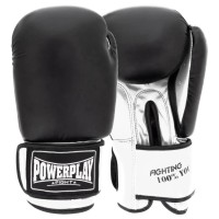 Боксерські рукавички PowerPlay 3004 Classic Чорно-Білі 12 унцій (PP_3004_12oz_Bl/White)