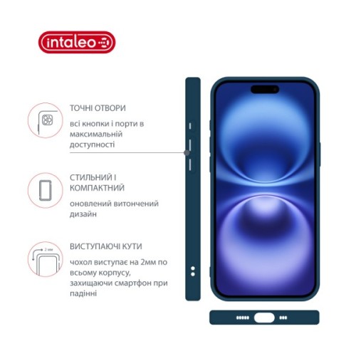 Чохол до мобільного телефона Intaleo SoftShell Apple iPhone 16 Plus Blue (1283126609220)