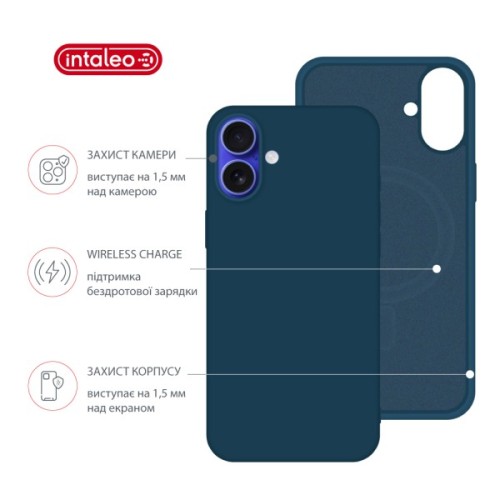 Чохол до мобільного телефона Intaleo SoftShell Apple iPhone 16 Plus Blue (1283126609220)