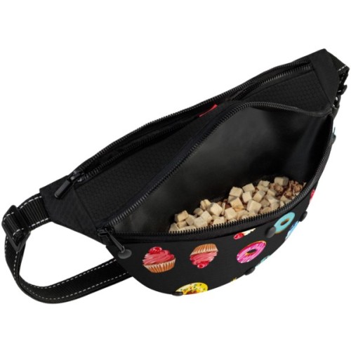 Поясна сумка-бананка для собак WAUDOG Textile "Пончики" 33х17х10 см (5696)