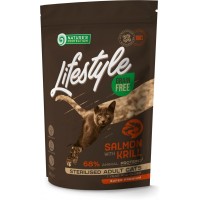 Сухий корм для кішок Nature's Protection Lifestyle Grain Free Salmon with krill Sterilised 400 г (NPLS45798)