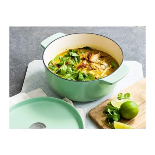 Каструля KitchenAid чавунна з кришкою 3,3 л Фісташкова (CC007433-001)