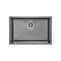 Мийка кухонна GRANADO Under top L STEEL S201 black (GS09201B)