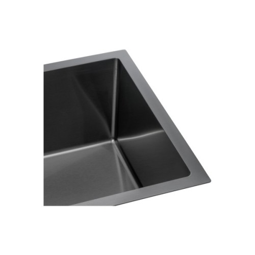 Мийка кухонна GRANADO Under top L STEEL S201 black (GS09201B)