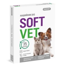 Нашийник для тварин ProVET SOFTVET БІО для котів та собак дрібних порід репелентний 35 см (4823082441150)