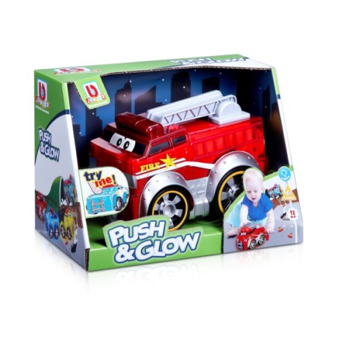 Машинка для дітей Bb Junior Push and glow Пожежна (16-89006)