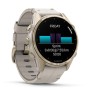 Смарт-годинник Garmin fenix 8 43mm, AMOLED, Saph, SftGldSS/FogGryLeatherBnd, Excl, GPS (010-02903-40)