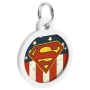 Адресник для тварин WAUDOG Smart ID з QR паспортом "Супермен Америка", круг 25 мм (0625-1010ru-eng)