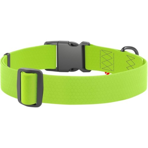 Нашийник для тварин WAUDOG Waterproof з QR паспортом пластиковий фастекс XXL салатовий (25115)