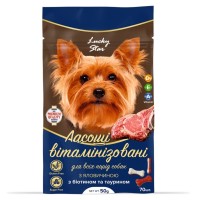 Ласощі для собак Lucky Star Вітамінізовані з яловичиною 50 г (4820275972217)