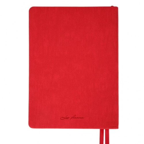 Тижневик Leo planner А5 датований 2026 "Boss", м'який, червоний, 368 сторінок (252636)