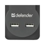 Мережевий фільтр живлення Defender DFS 751, 1.8m, 5роз., 2xUSB (99751)