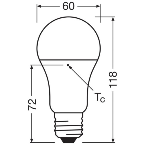 Лампочка Osram CL A100 13W/840 230V FR E27 (4058075304253)