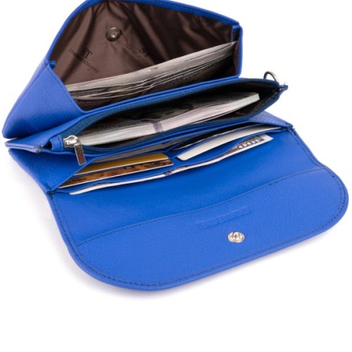 Гаманець ST Leather Зі шкіри Синій (19319)