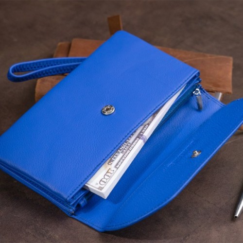 Гаманець ST Leather Зі шкіри Синій (19319)