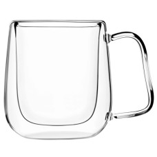 Набір чашок Ardesto 250мл, 2шт, боросилікатне скло, прозорий (AR2625BPR)