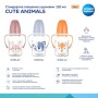 Пляшечка для годування Canpol babies CUTE ANIMALS стандартна з ручками 120 мл рожева (11/823_pin)