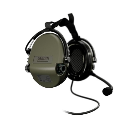 Тактичні навушники Sordin Supreme MIL CC Neckband Green PVC (76332-06-S)