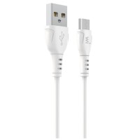 Дата кабель USB 2.0 AM to Micro 5P 1.0m PVC white Wibrand (WI.DC/BO1W-UM)
