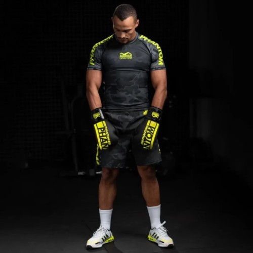Боксерські рукавички Phantom Apex Elastic Neon Black/Yellow 16 унцій (PHBG2300-16)