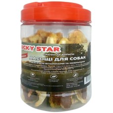Ласощі для собак Lucky Star Кроляче вухо з м'ясом качки в тубі 250 г (4820112458652)