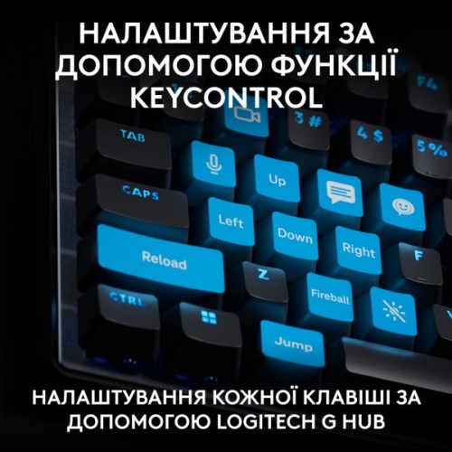Клавіатура Logitech G PRO X TKL Rapid Linear USB UA Black (920-013233)