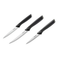 Набір ножів Tefal Essential 3шт, нержавіюча сталь, пластик, чорний (K2219455)