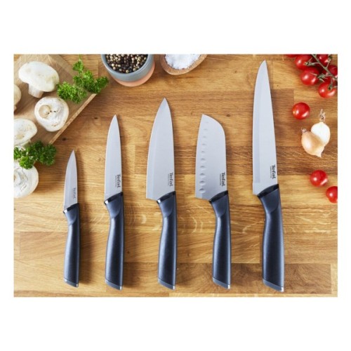 Набір ножів Tefal Essential 3шт, нержавіюча сталь, пластик, чорний (K2219455)