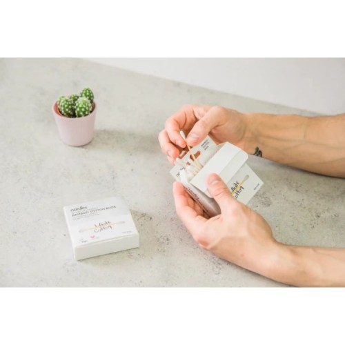 Ватні палички Nordics Бамбукові Білі 100 шт. (3800500324395)