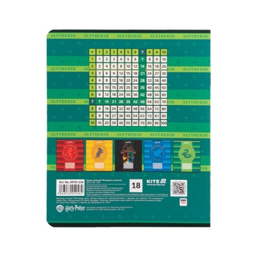 Зошит Kite Harry Potter, 18 аркушів, клітинка (HP25-236)