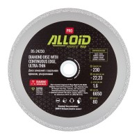 Круг зачистний Alloid Pro, алмазний, із суцільною кромкою, ультратонкий, 230мм (DS-24230)