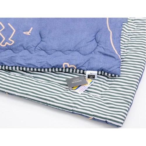 Ковдра MirSon антиалергенна з Eco-Soft Зима №4091 Color Fun Line Whales 110х140 (2200004873985)