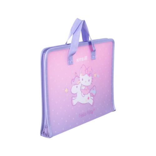 Папка - портфель Kite на блискавці A4 Hello Kitty, 1 відділення (HK25-202-1)