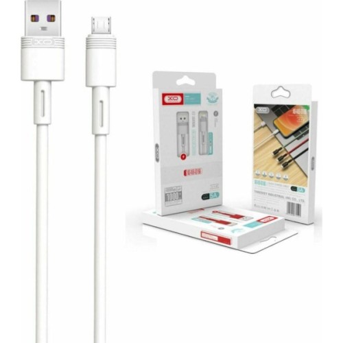 Дата кабель USB 2.0 AM to Micro 5P 1.0m 5A white XO (NB166-M-1-WH)