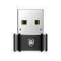 Перехідник USB 2.0 AF to USB-C black Baseus (CAAOTG-01)