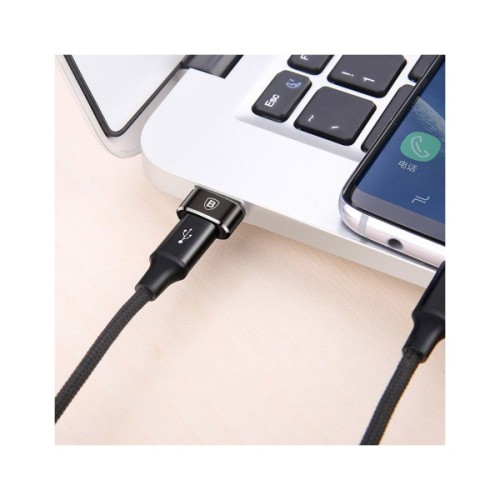 Перехідник USB 2.0 AF to USB-C black Baseus (CAAOTG-01)