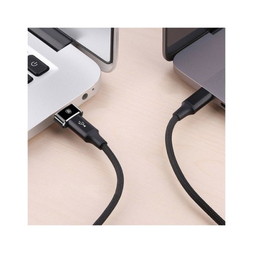 Перехідник USB 2.0 AF to USB-C black Baseus (CAAOTG-01)