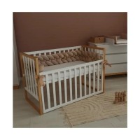 Ліжечко Angelo Люкс-12 біло-мокко (12018)