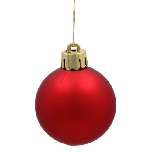 Ялинкова іграшка Chomik пластикові кульки 16шт, 4 см, червоні (5900779893856_2)