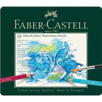 Олівці кольорові Faber-Castell Albrecht Drer ,акварельні, 24 кольора, в металевій коробці (117524) (15438)