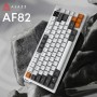 Клавіатура Ajazz AF82 Wireless/Bluetooth/USB UA Gray/White/Orange (AF82-GWO)