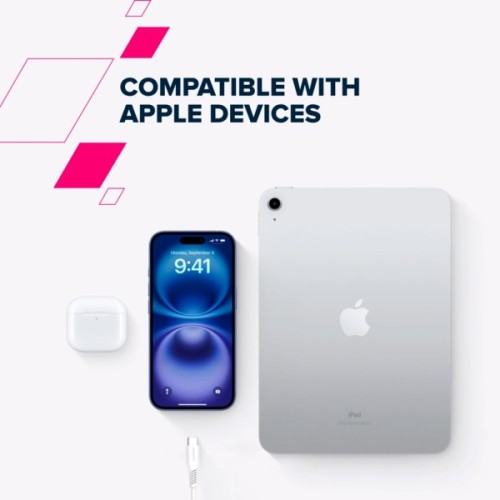 Дата кабель USB-C to USB-C 2.0m CC60SC 60W White Canyon (CNS-CC60SC20W)