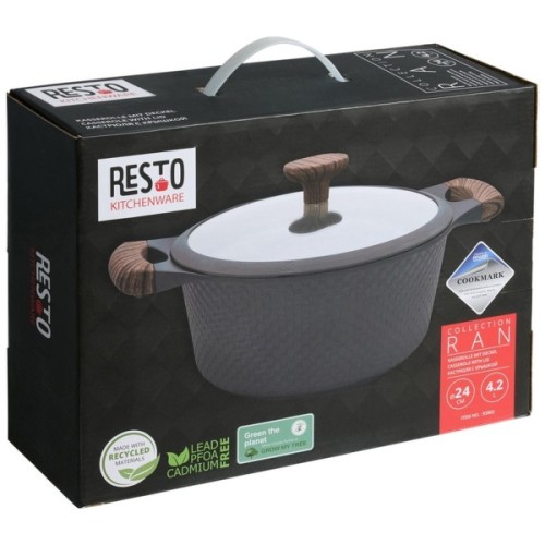 Каструля Resto Ran чорна 24 см 4,2 л (93903)