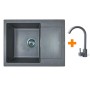 Мийка кухонна Adamant Minimal сірий + змішувач (1824296912304)